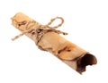 Brown vintage paper roll isolated Royalty Free Stock Photo