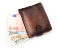 Brown wallet Royalty Free Stock Photo