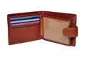 Brown wallet with credit cards