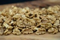 Brown wallnut kernels