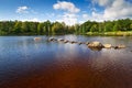 Brown water lake in Kyrkhult