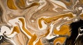 Brown wave with black and white blotches of acrylic colors Royalty Free Stock Photo