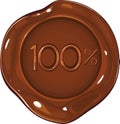 Brown wax seal Royalty Free Stock Photo