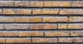 Brown weathered brick wall seamless pattern background with horizontal lines. Royalty Free Stock Photo