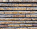 Brown weathered old brick wall closeup, seamless pattern background.