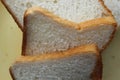 Brown white color raw bread pieces cropped and partial display Royalty Free Stock Photo