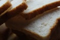 Brown white color raw bread pieces cropped and partial display Royalty Free Stock Photo