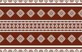 Seamless Brown and White Geometric Ethnic Pattern Design for Fabric Textile Royalty Free Stock Photo