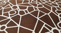 Brown and White Geometric Fabric Texture Royalty Free Stock Photo
