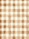 Brown and White Gingham Pattern Antique Junk Journal Page background wall art decor, for nursery or Royalty Free Stock Photo
