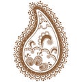 Brown and white lace buta decoration item on white background