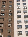 Brown and white wall with windows