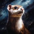 Brown and White Weasel Royalty Free Stock Photo