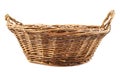 Brown wicker basket isolated Royalty Free Stock Photo