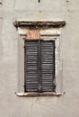 Brown window shutters Royalty Free Stock Photo