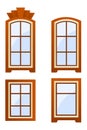 Brown windows Royalty Free Stock Photo