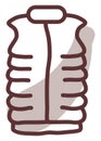 Brown winter vest, icon