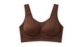 Brown wireless bra with seamless design Royalty Free Stock Photo