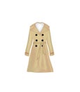 Brown woman elegant rain coat