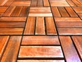 Wood Batten Tiled Floor Royalty Free Stock Photo
