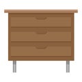 Brown wood drawer cabinet