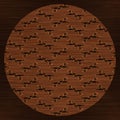 Brown wood effect decorative inlay texture. Seamless engraved oriental hardwood style pattern. Ornamental grain all over