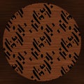 Brown wood effect decorative inlay texture. Seamless engraved oriental hardwood style pattern. Ornamental grain all over