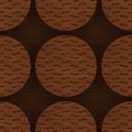 Brown wood effect decorative inlay texture. Seamless engraved oriental hardwood style pattern. Ornamental grain all over