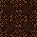 Brown wood effect decorative inlay texture. Seamless engraved oriental hardwood style pattern. Ornamental grain all over