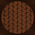 Brown wood effect decorative inlay texture. Seamless engraved oriental hardwood style pattern. Ornamental grain all over