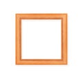 Brown wood picture frame isolated on white background with clipping path Royalty Free Stock Photo