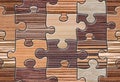 Brown Wood Puzzle Mosaic Seamless Royalty Free Stock Photo