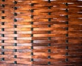 Brown wooden lattice. Close, decoration. Royalty Free Stock Photo