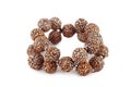 Brown wooden beads bracelet Royalty Free Stock Photo