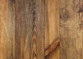 Brown wooden board with a pattern background texture, a wooden floor, a fence of natural wood, a surface of a teak wood background