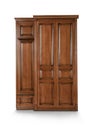 Brown wooden Cabinet on white background Royalty Free Stock Photo