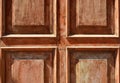 Brown wooden cross door Royalty Free Stock Photo