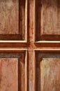 Brown wooden cross door Royalty Free Stock Photo