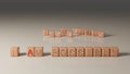 Brown wooden cubes changing from impossible to possible, 3D rendering Royalty Free Stock Photo
