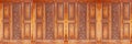 Brown wooden house wall, Thai style house pattern and background seamless Royalty Free Stock Photo