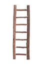 Brown wooden ladder isolated