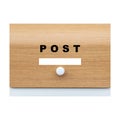 Brown wooden mailbox isolated Royalty Free Stock Photo