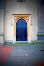 brown wooden parliament in london old door and marble antique Royalty Free Stock Photo