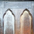 brown wooden parliament in london old door and marble antique Royalty Free Stock Photo