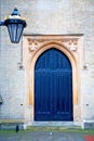 brown wooden parliament in london old door Royalty Free Stock Photo