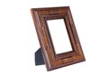 Brown wooden photo frame Royalty Free Stock Photo