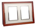 Brown wooden photo frame Royalty Free Stock Photo
