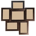 Brown wooden photo frame Royalty Free Stock Photo