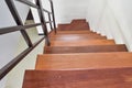 brown wooden stair interior decoratoin