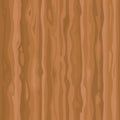 Brown wooden surface striped of fiber. Natural wenge wood texture seamless background. vector illustra